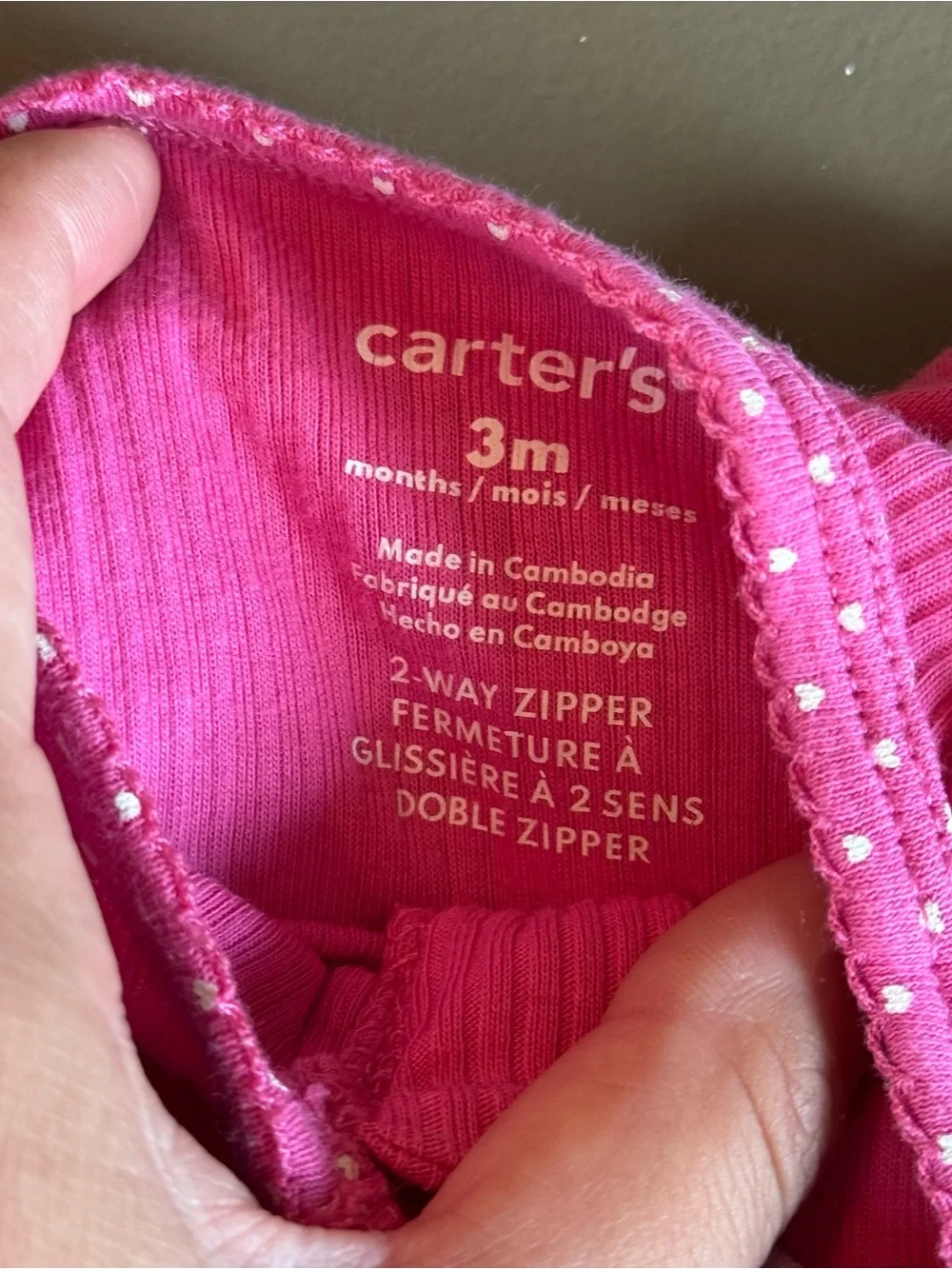 Carter's Set Of 8 Long Pants/Sleeve Footie Pjs-Girls 2 Way Zipper
